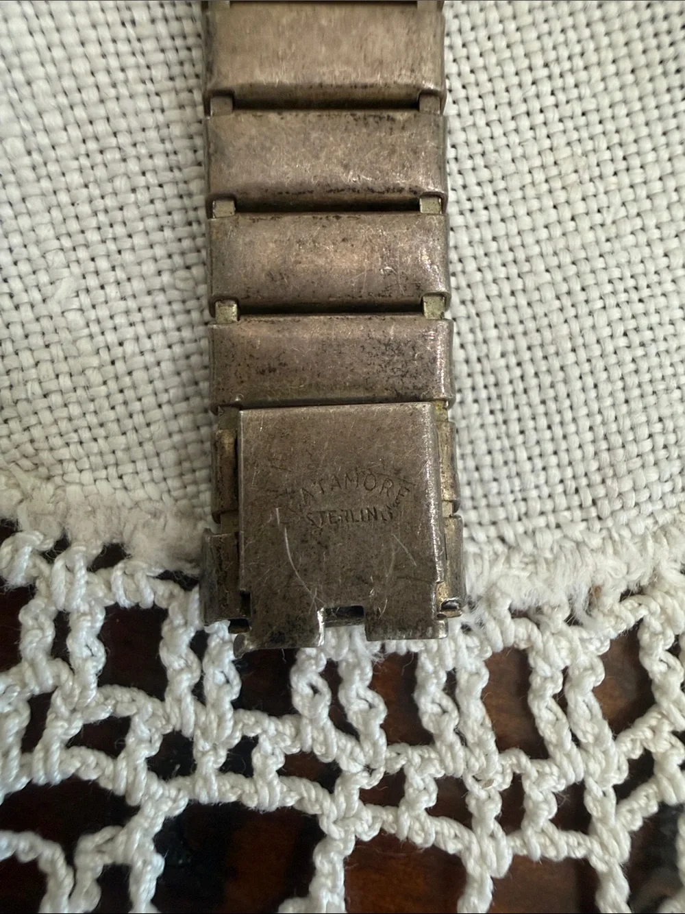 Vintage Designer Catamore Sterling Rhinestone Art Deco Bracelet